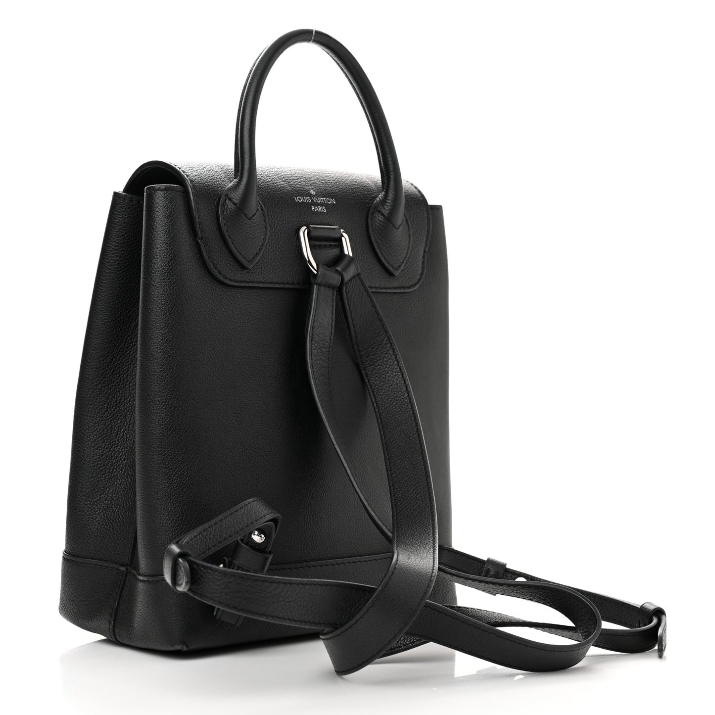 Calfskin Lockme Backpack Black
