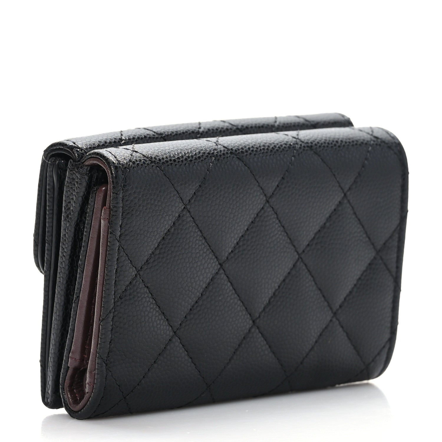 Chanel Caviar Quilted Double Flap Wallet Black 3 of 8