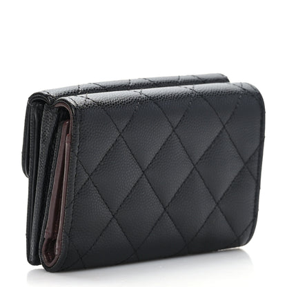 Chanel Caviar Quilted Double Flap Wallet Black 3 of 8