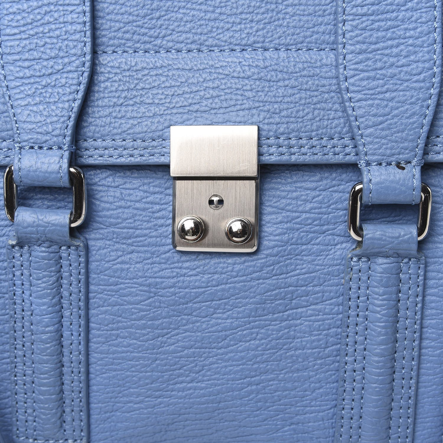 3.1 Phillip Lim 3.1 Textured Calfskin Medium Pashli Satchel Light Blue 10 of 13