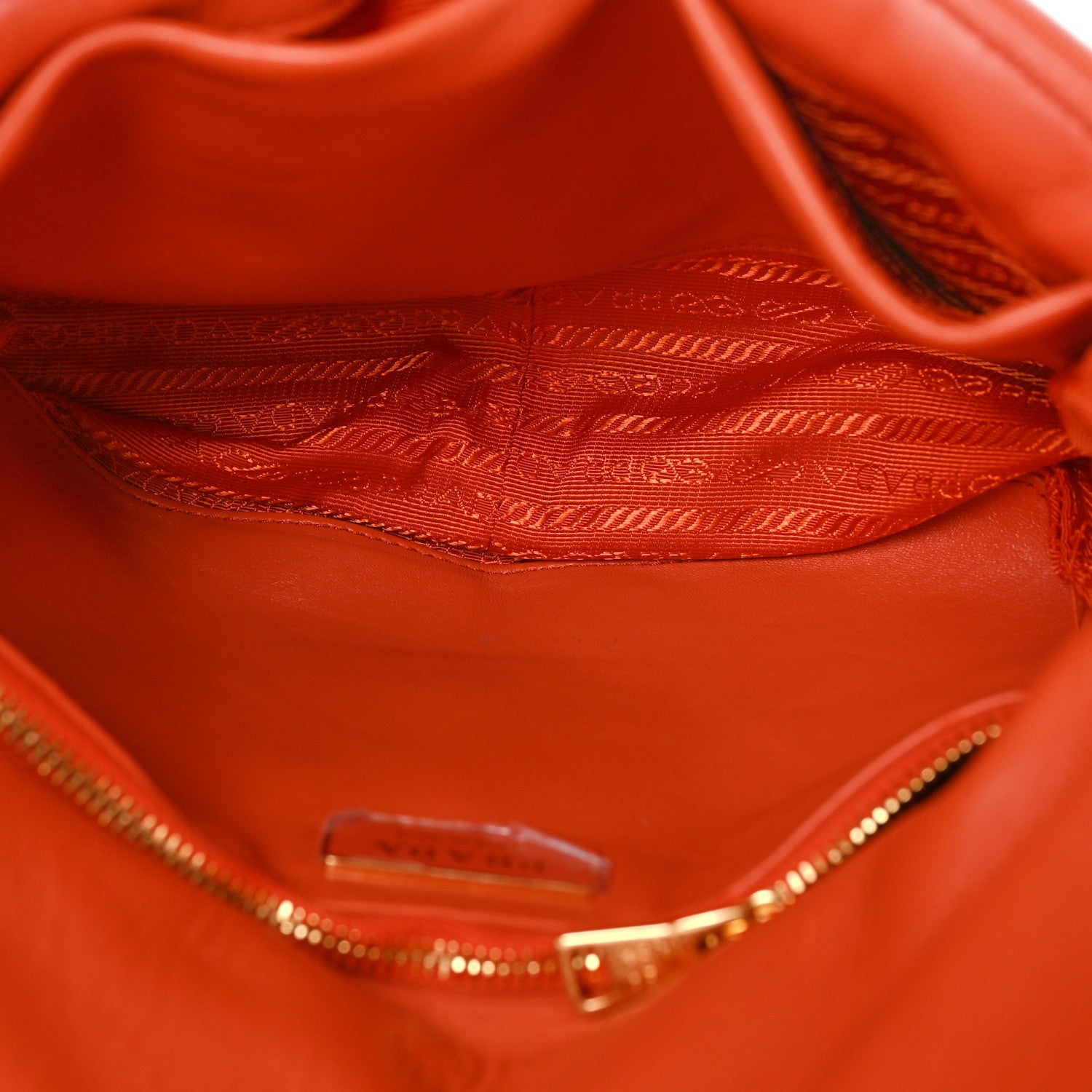 Prada Nappa Triangle Quilted Medium Patchwork System Flap Bag Arancio 5 of 8