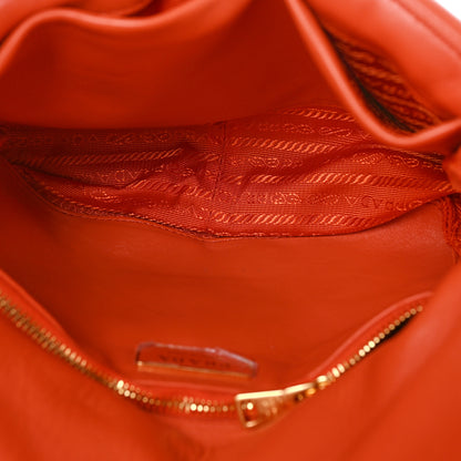Prada Nappa Triangle Quilted Medium Patchwork System Flap Bag Arancio 5 of 8