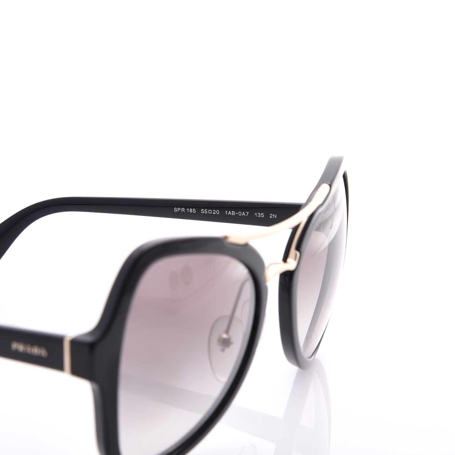 Prada Sunglasses SPR 18S Black 7 of 8