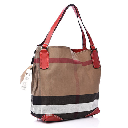 Burberry Canvas Mega Check Medium Maidstone Cadmium Red 3 of 11