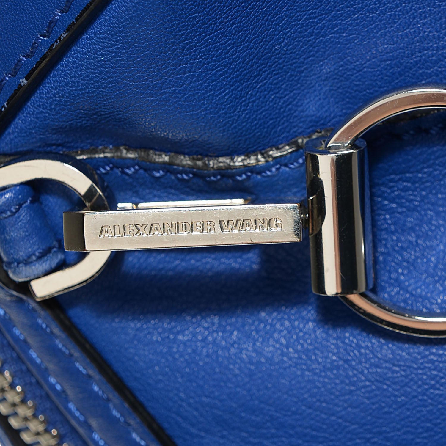 Alexander Wang Calfskin Large Emile Azure Silver Hardware 8 of 8