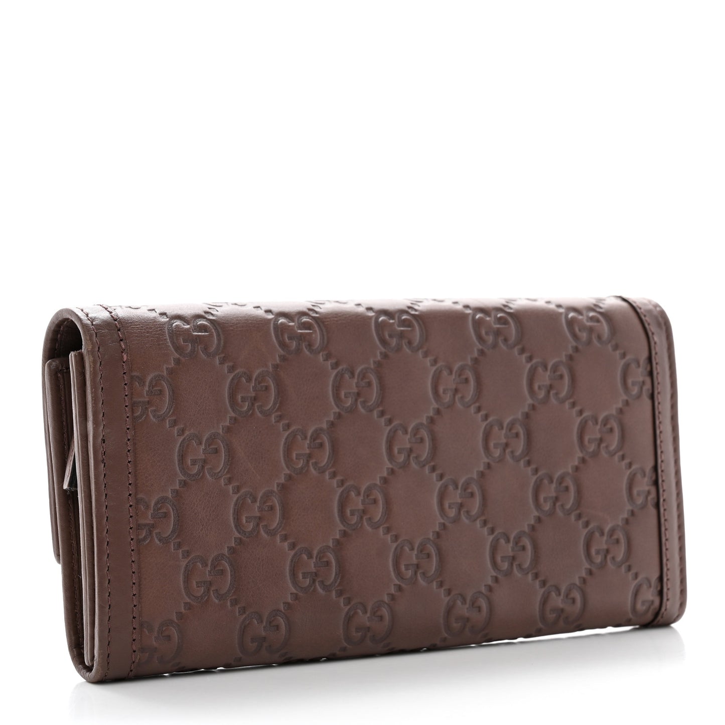 Guccissima Sukey Continental Wallet Dark Brown