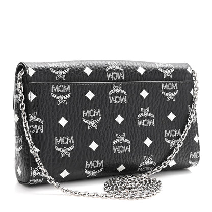 MCM Visetos Monogram Medium Millie Crossbody Bag Black 3 of 9