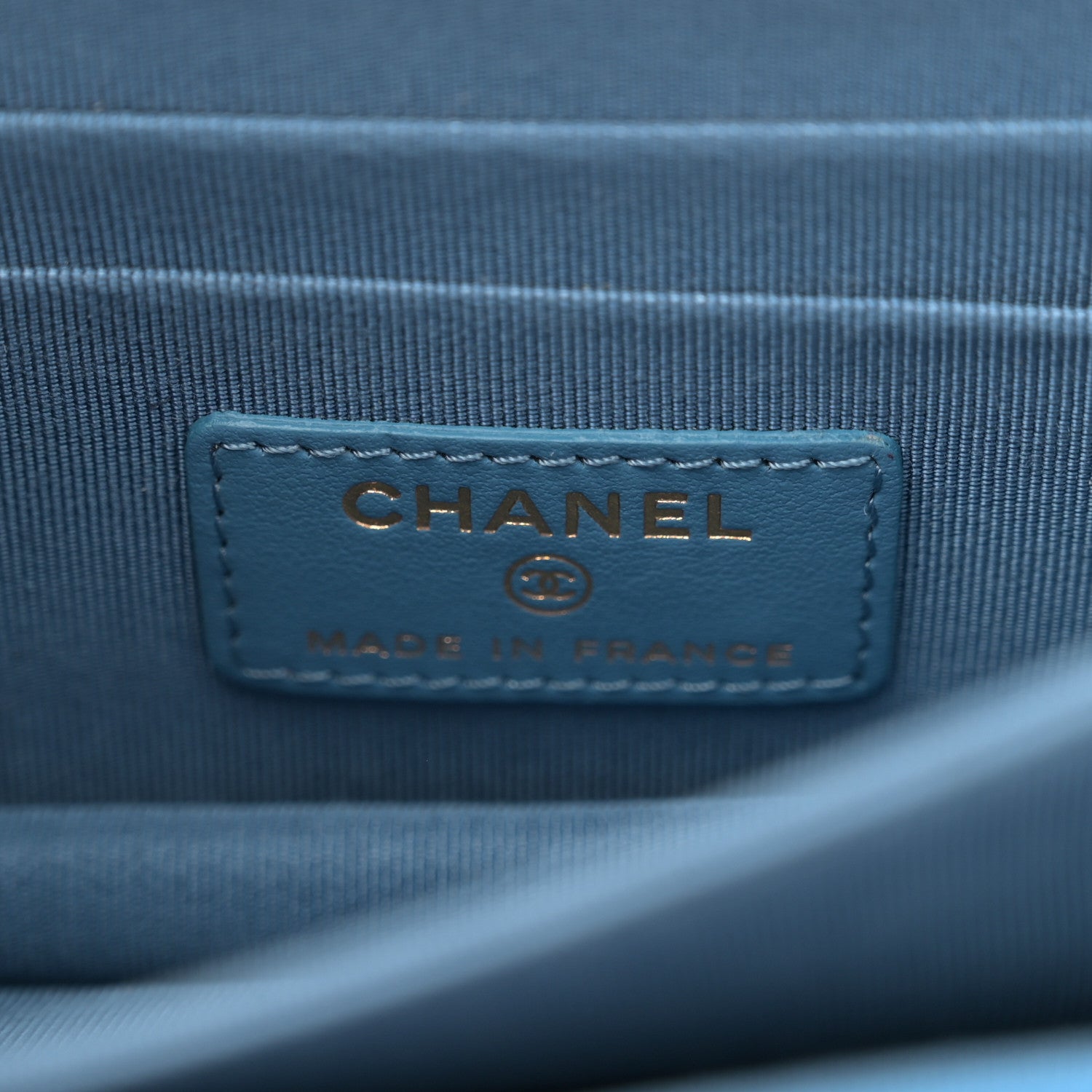 Chanel Caviar Quilted Mini Wallet On Chain WOC Blue 6 of 10