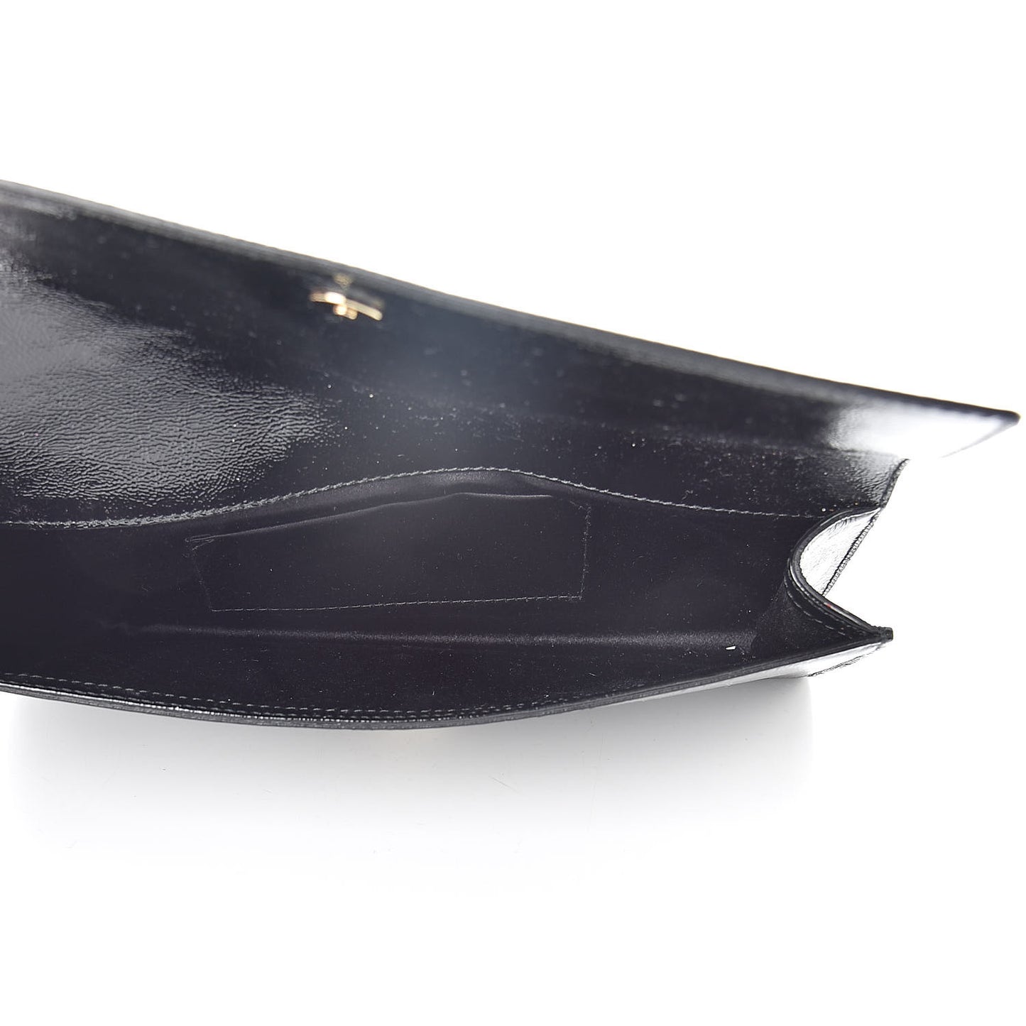 Textured Patent Monogram Small Belle De Jour Clutch Black