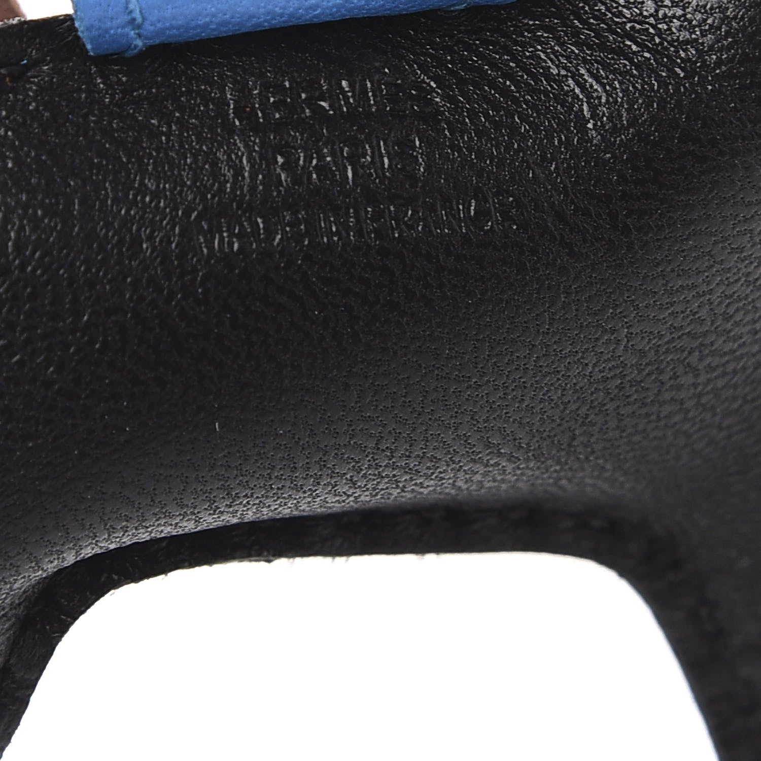 Hermes Milo Lambskin Grigri Rodeo Horse Bag Charm PM Black Gold Bleu Zanzibar 4 of 5