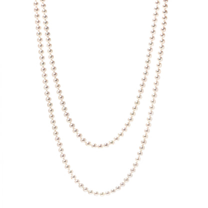 Mikimoto 18K White Gold Akoya Pearl 6.5-7mm Strand Necklace 60 1 of 6