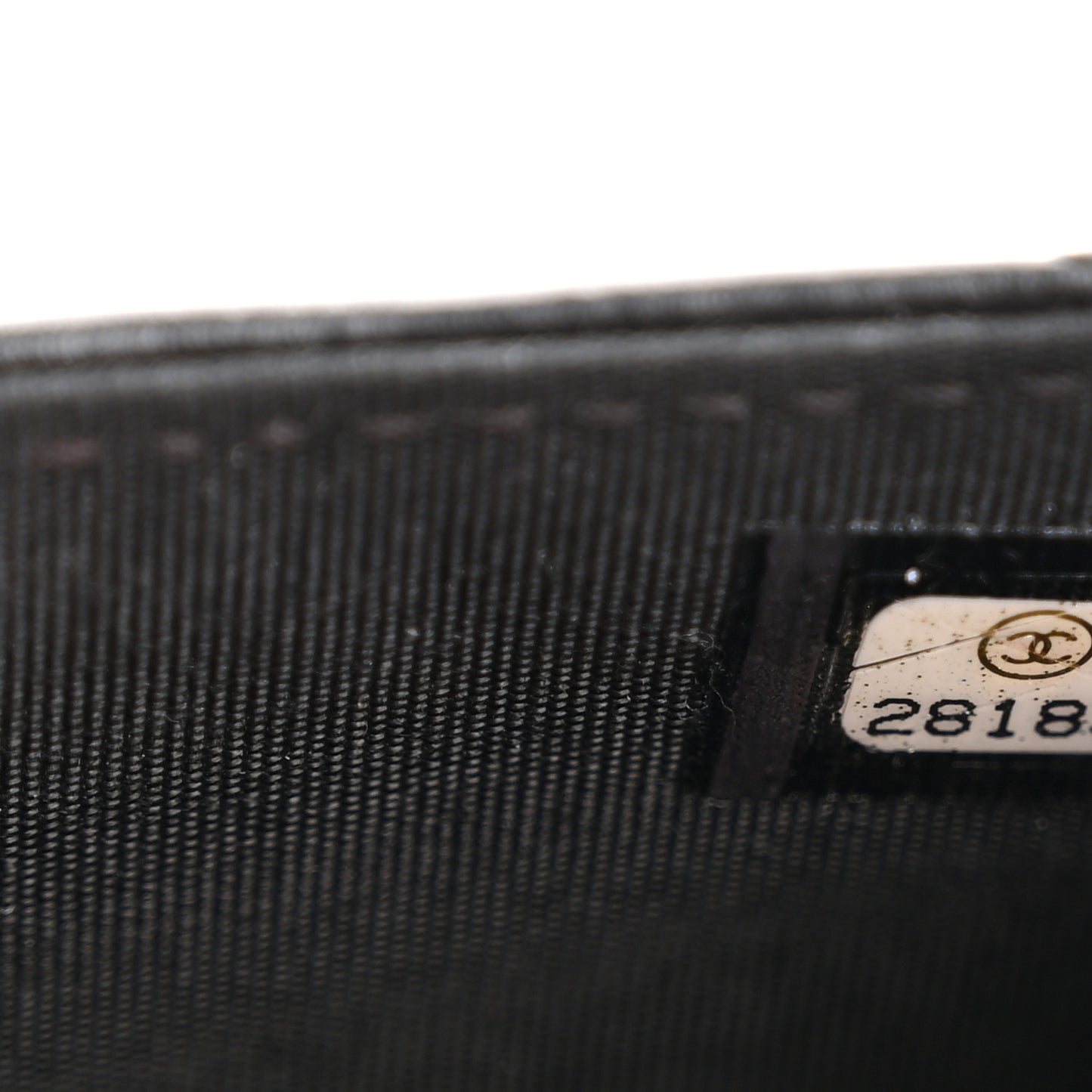 Lambskin Quilted CC Chic Flap Card Holder Black Gold