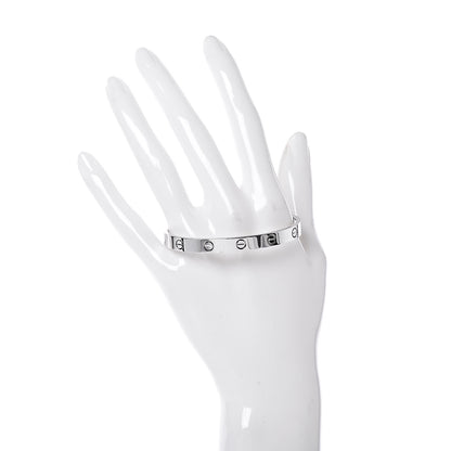 Cartier 18K White Gold LOVE Cuff Bracelet 17 2 of 4
