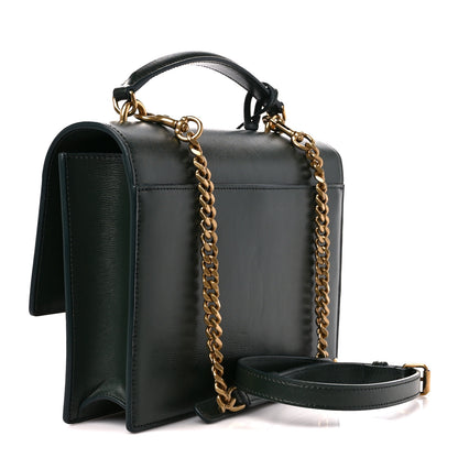 Saint Laurent Calfskin Medium Monogram Sunset New Vert Fonce 3 of 12