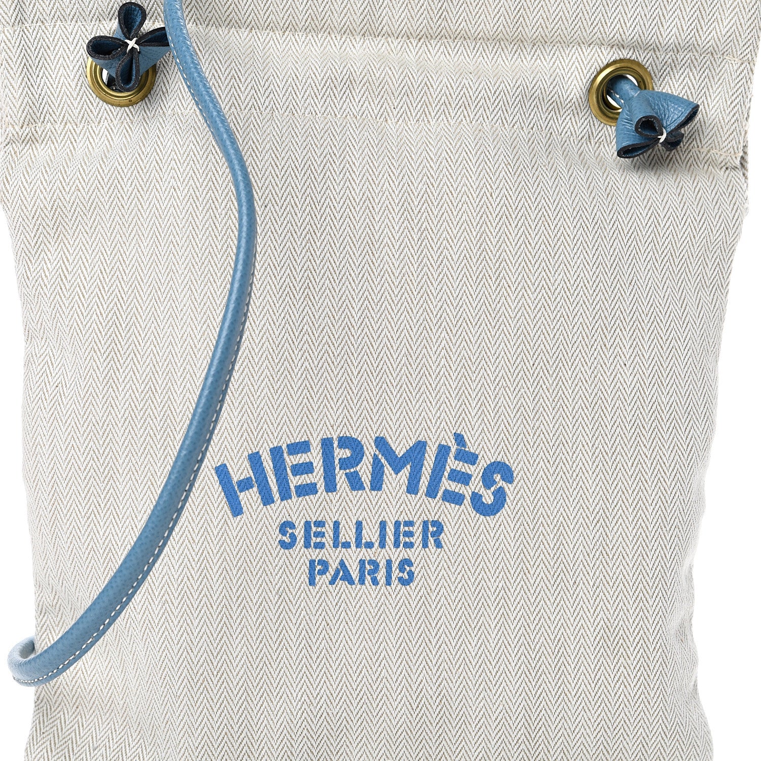 Hermes Canvas Epsom Aline Grooming Bag Craie 6 of 9