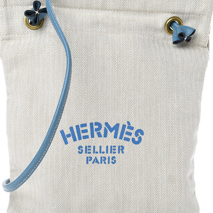 Hermes Canvas Epsom Aline Grooming Bag Craie 6 of 9