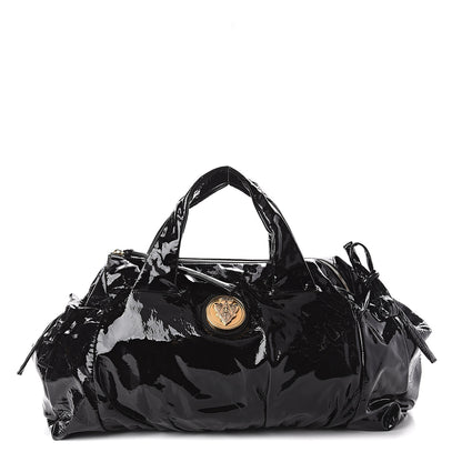 Gucci Patent Medium Hysteria Top Handle Bag Black 1 of 7