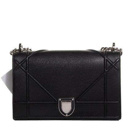 Christian Dior Grained Calfskin Medium Diorama Flap Bag Black 1 of 7