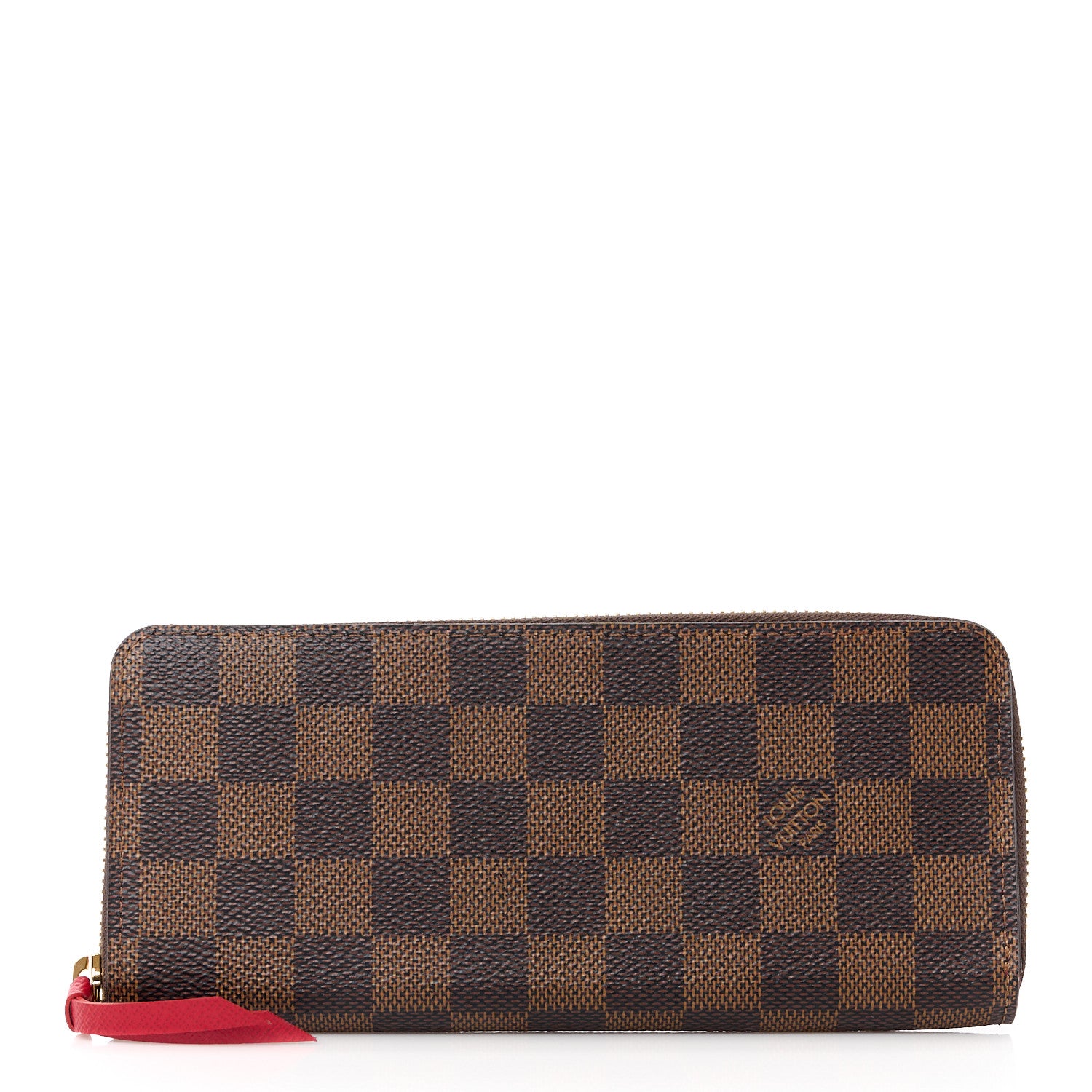 Louis Vuitton Damier Ebene Clemence Wallet Cherry 1 of 10