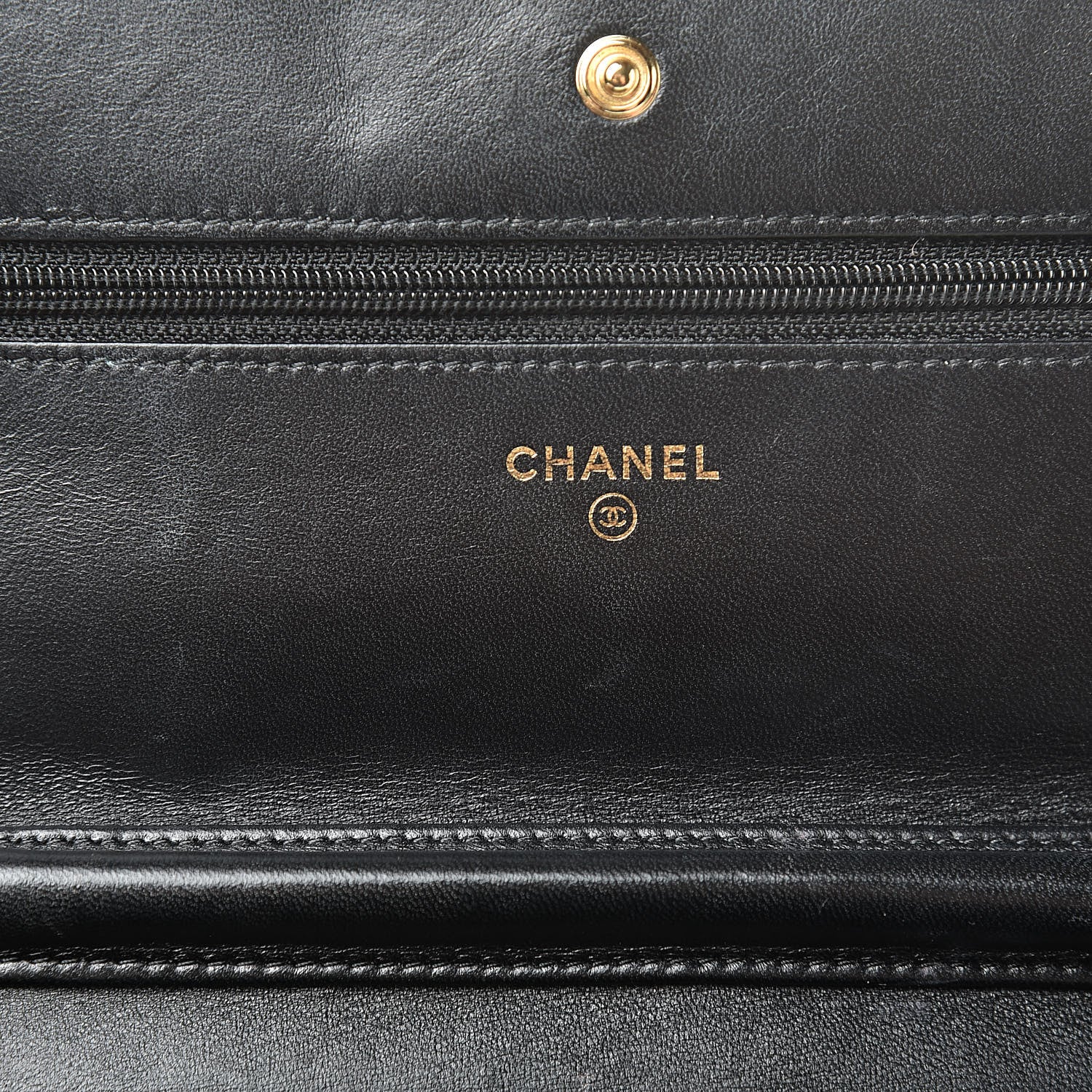 Chanel Lambskin Quilted Wallet On Chain WOC Black 6 of 16