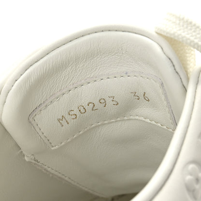 Louis Vuitton Calfskin Monogram Embossed Front Row Sneakers 36 White 9 of 9