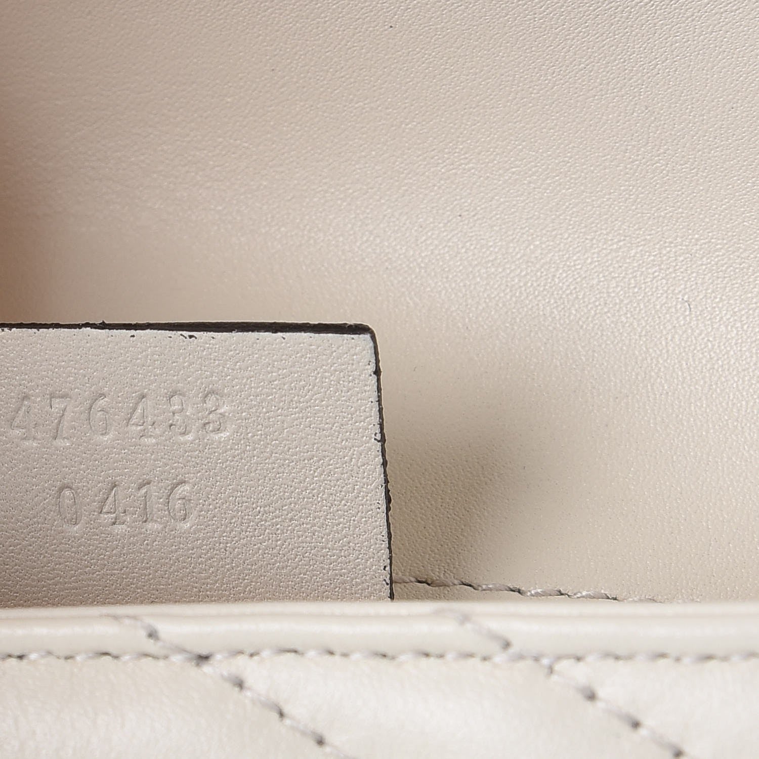 Gucci Calfskin Matelasse Super Mini GG Marmont Shoulder Bag White 9 of 10