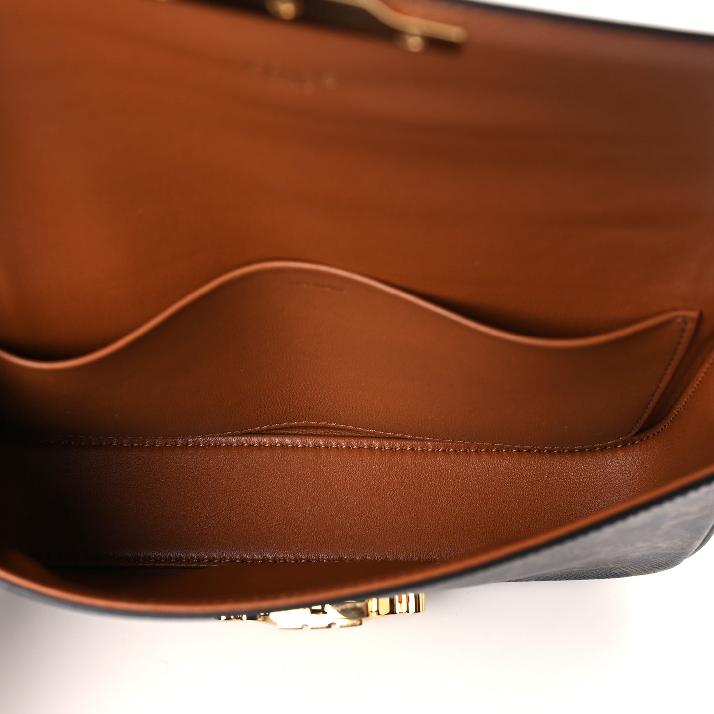 Triomphe Canvas Chain Shoulder Bag Tan