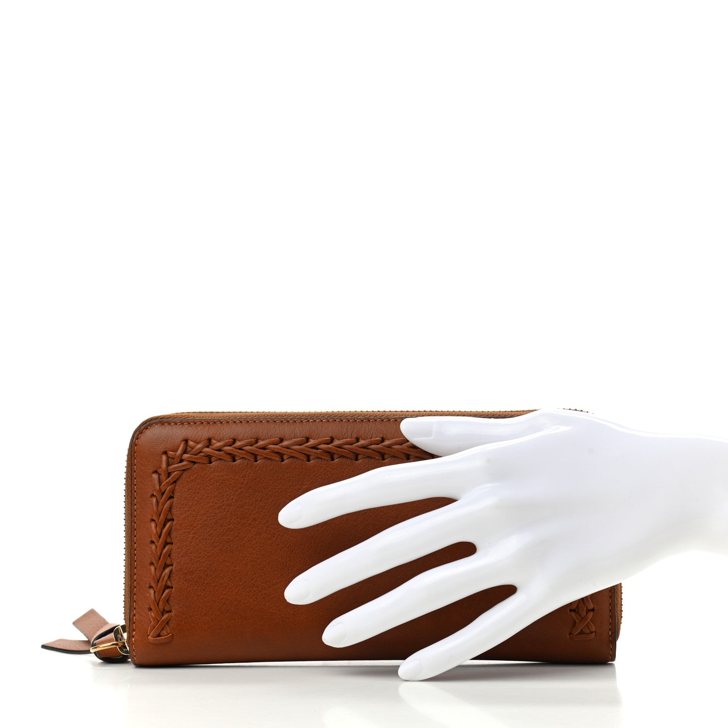 Chloe Calfskin Hudson Zip Around Wallet Caramel 2 of 9