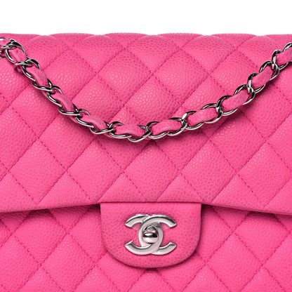 Chanel Iridescent Caviar Quilted Medium Double Flap Pink 5 of 11