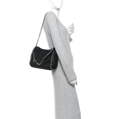 Stella McCartney Shaggy Deer Mini Falabella Fold Over Tote Black 2 of 10