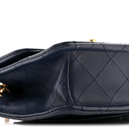 Chanel Caviar Quilted Mini Sweet Classic Flap Navy Blue 8 of 11