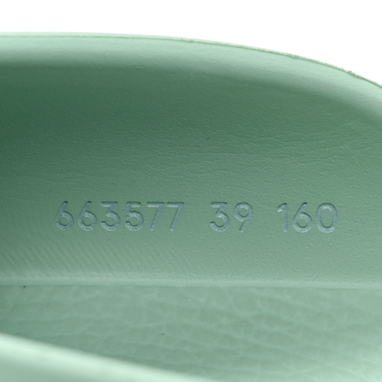 Rubber GG Monogram Perforated Elea Platform 55mm Lug Sole Sandals 39 Pacific Green