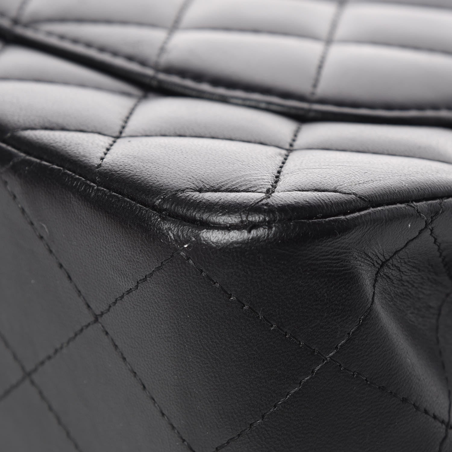 Chanel Lambskin Quilted Jumbo Double Flap Black 11 of 15