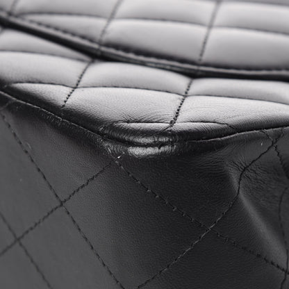 Chanel Lambskin Quilted Jumbo Double Flap Black 11 of 15