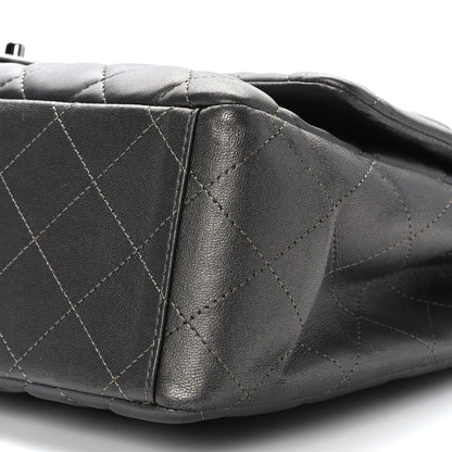 Chanel Metallic Lambskin Quilted Maxi Single Flap Grey 9 of 10