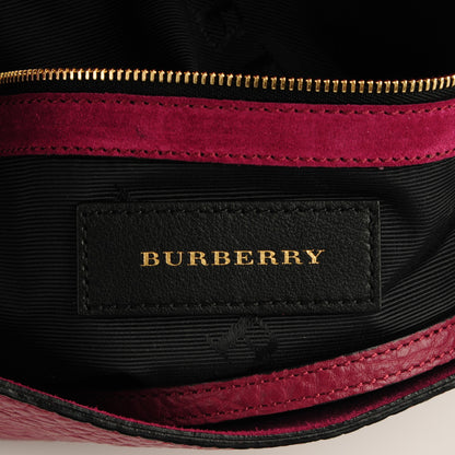 Burberry Signature Grain Medium Mildenhall Crossbody Bag Dark Plum 8 of 10