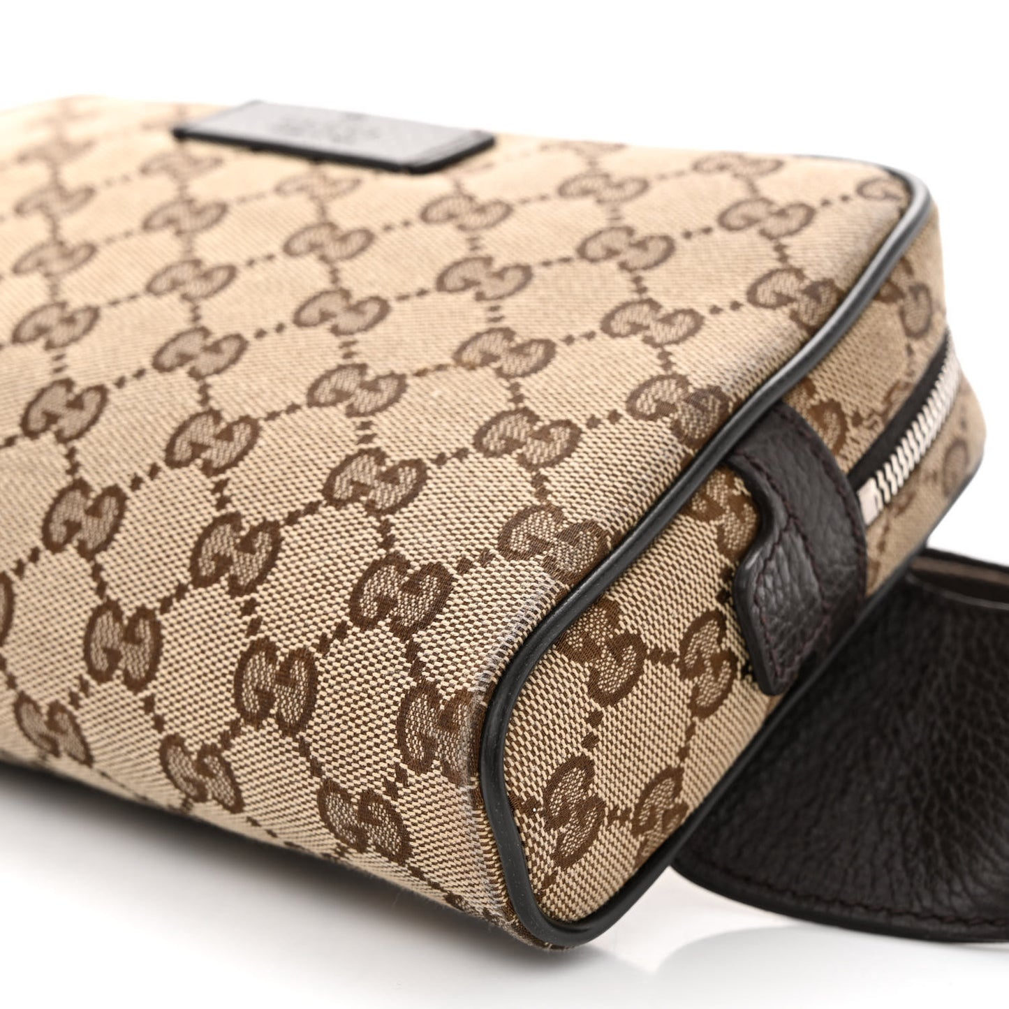 Monogram Dollar Calfskin Belt Bag Beige Ebony Testa di Moro Marrone Scuro