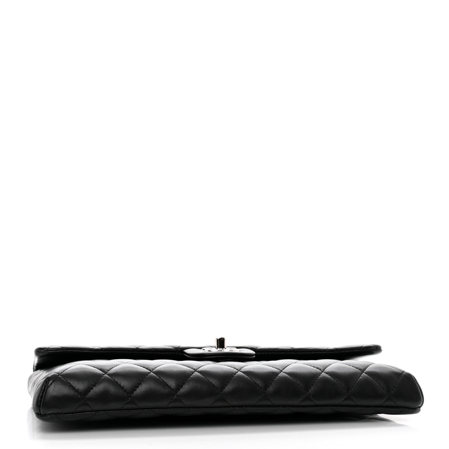 Chanel Lambskin Quilted Flap Clutch Black 4 of 13