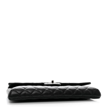 Chanel Lambskin Quilted Flap Clutch Black 4 of 13