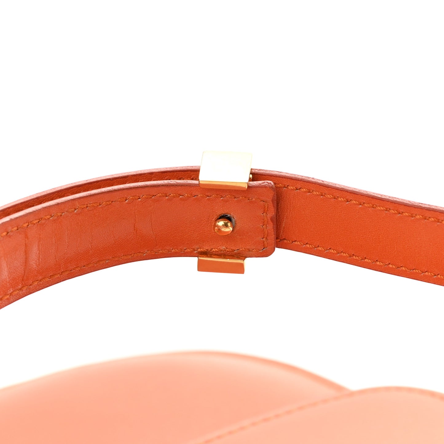 Box Calfskin Medium Classic Box Flap Bag Orange