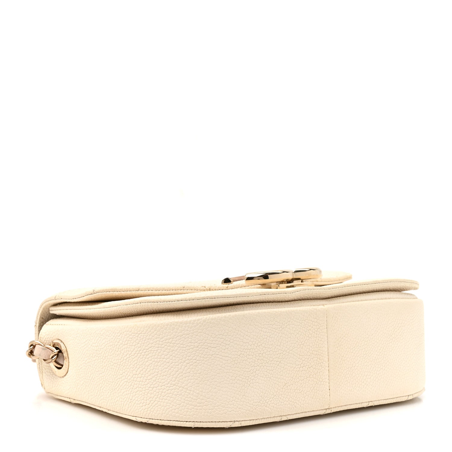 Chanel Grained Calfskin Quilted Small Cuba Top Handle Flap White 4 of 10