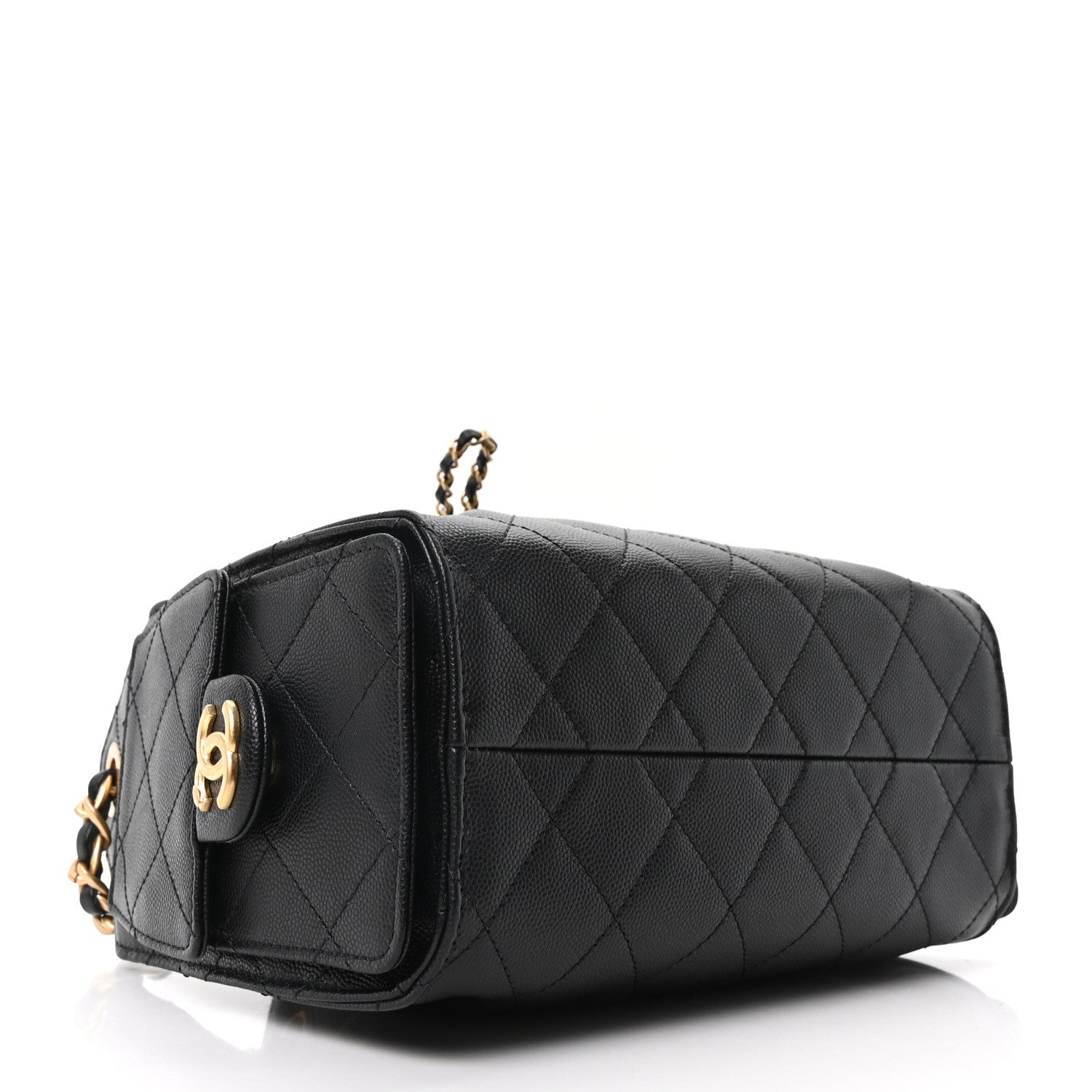 Chanel Caviar Quilted Mini Chanel 25 Handbag Black 4 of 10