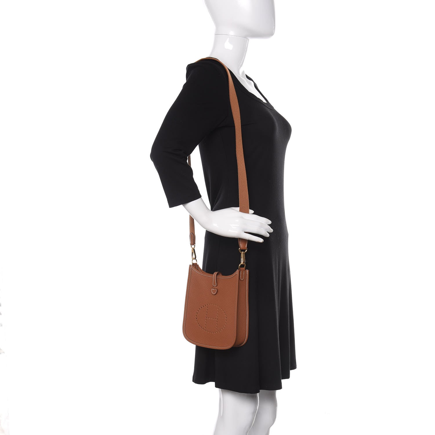 Hermes Taurillon Clemence Evelyne TPM Gold 2 of 11