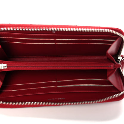 Chanel Caviar Quilted Large Gusset Zip Around Wallet Red 5 of 12