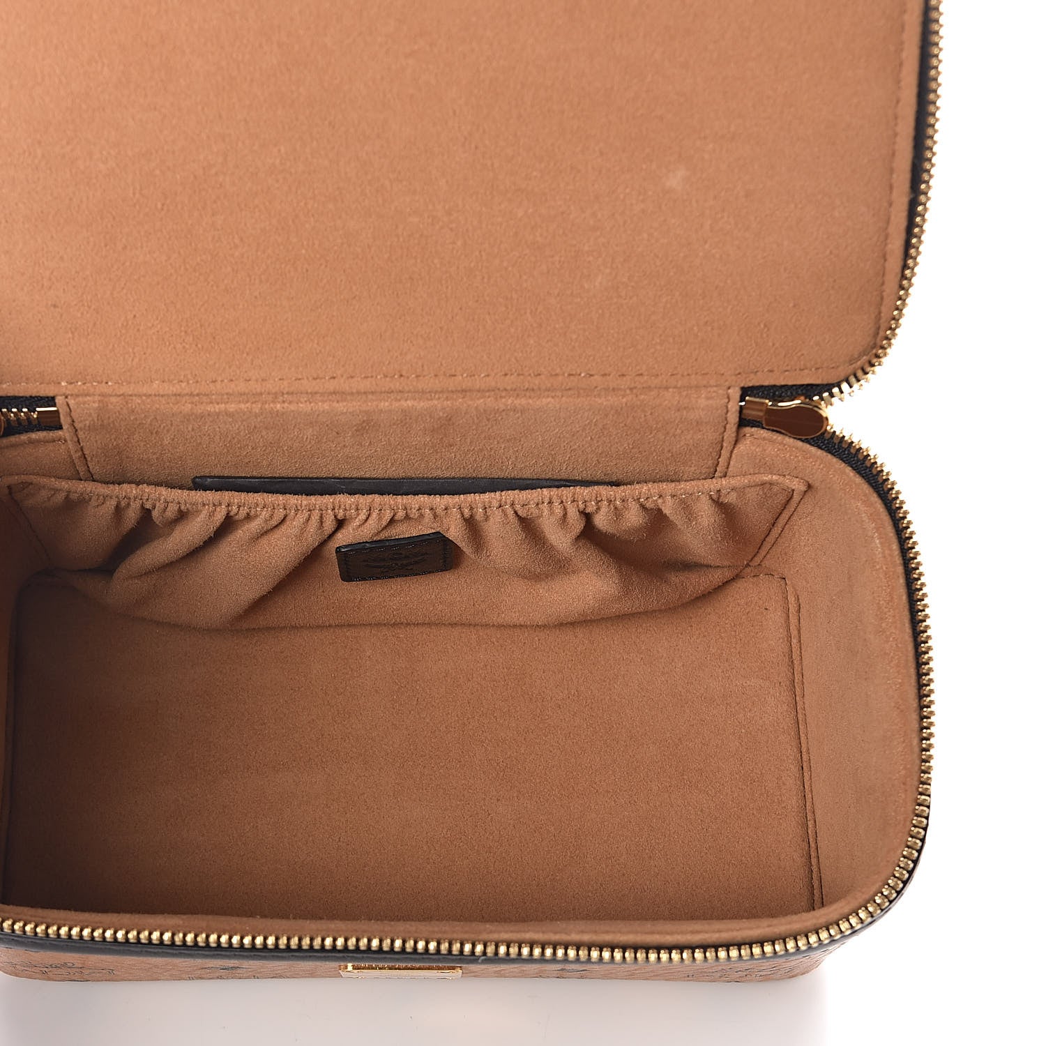 MCM Visetos Vanity Case Cognac Black 5 of 8