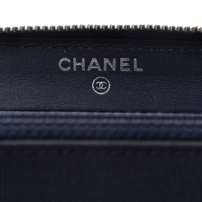 Chanel Caviar Quilted Small Zip Around Wallet Navy 8 of 10
