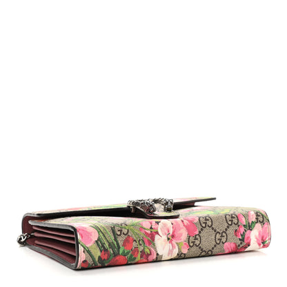 Gucci GG Supreme Monogram Blooms Mini Dionysus Chain Wallet Beige Multicolor Dry Rose 4 of 10