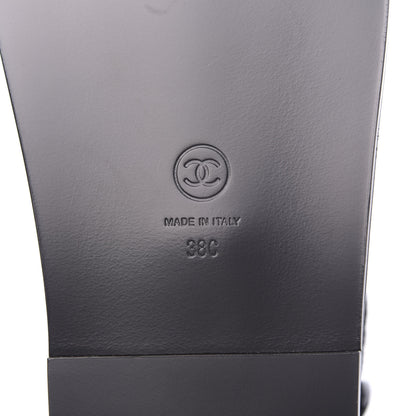 Chanel Fabric Velcro Dad Sandals 38 Black 8 of 9