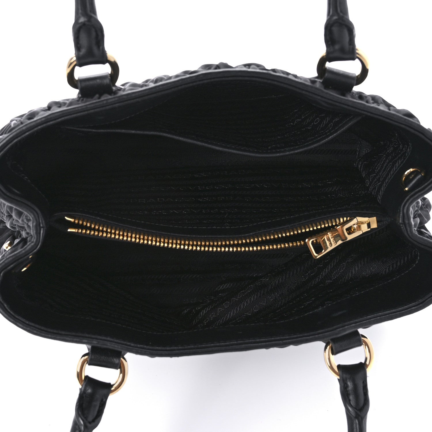 Prada Tessuto Nylon Gaufre Small Tote Black 4 of 8