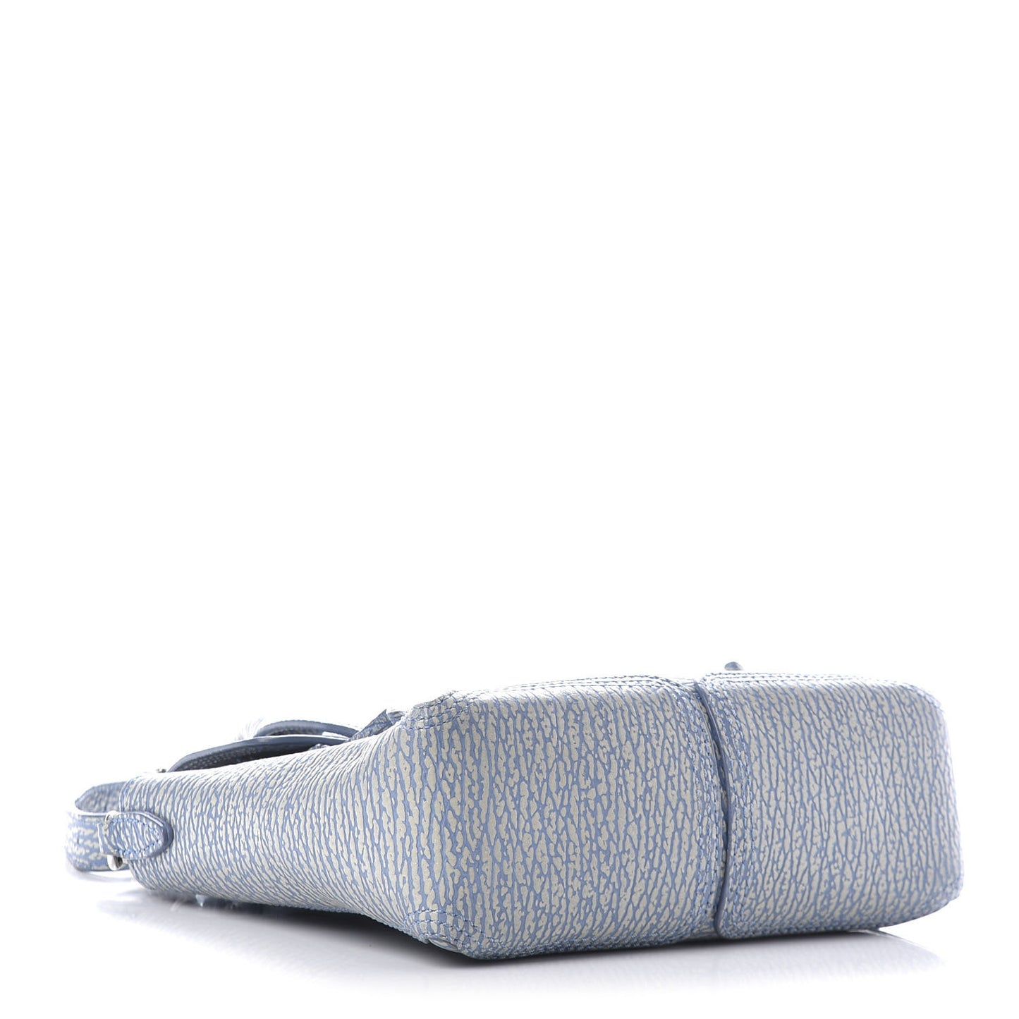 3.1 Textured Calfskin Mini Pashli Satchel Blue Ivory
